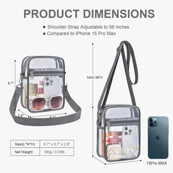 Transparent Messenger Bag - Picture 4 of 6